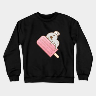 koala and pink ice pop Crewneck Sweatshirt